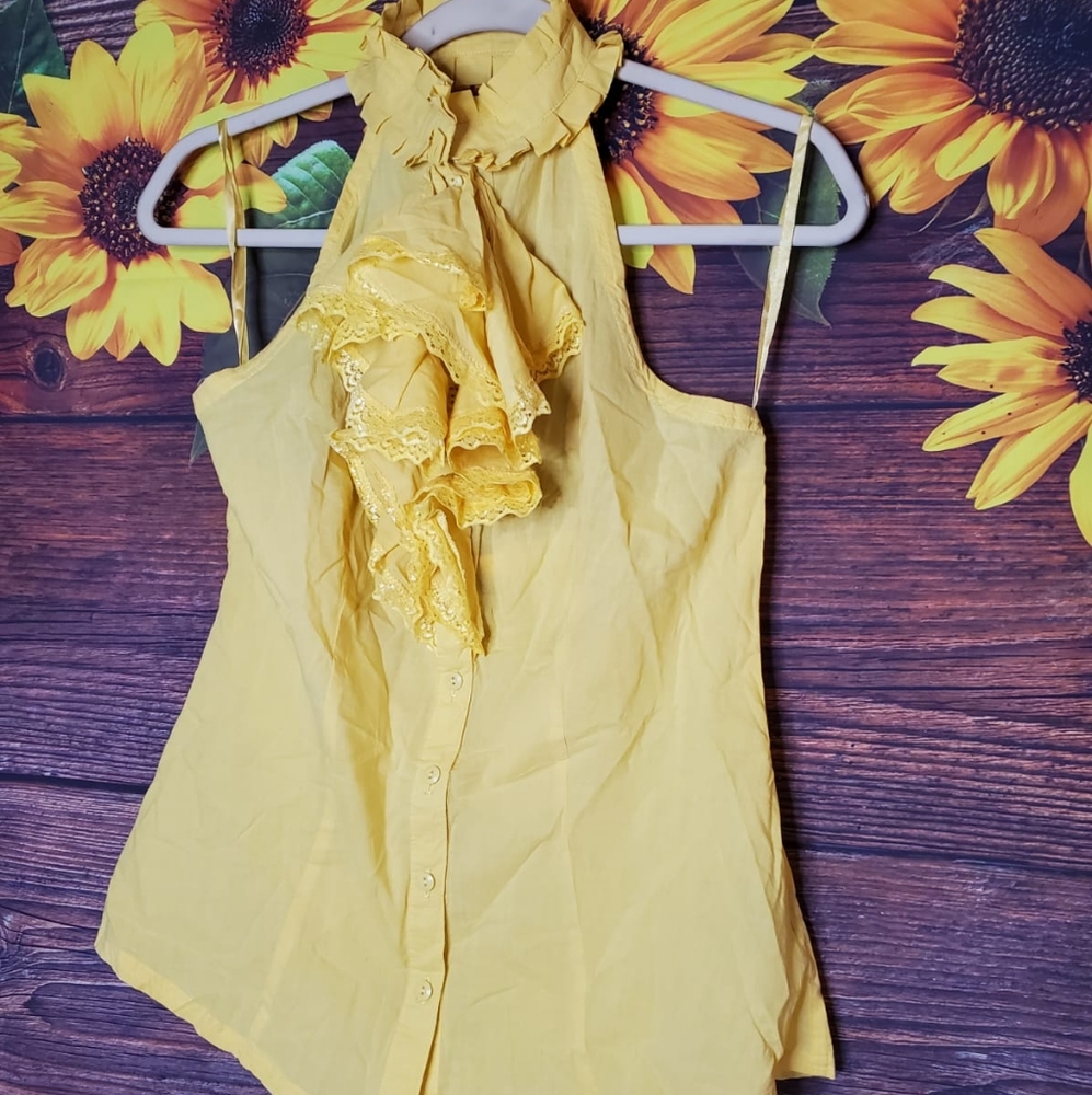 Aziz Ruffles Halter Top - Picture 4 of 8